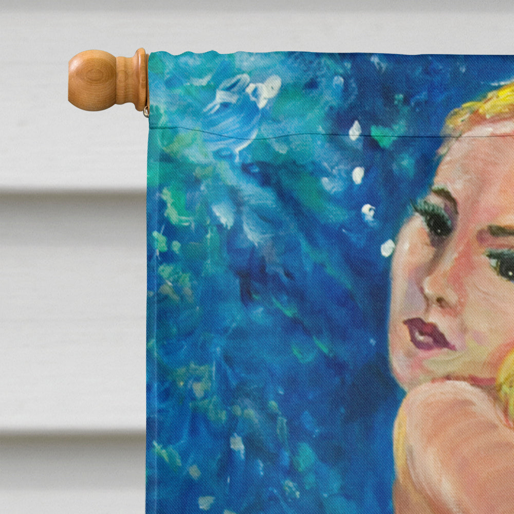 Blonde Mermaid Flag Canvas House Size JMK1179CHF  the-store.com.