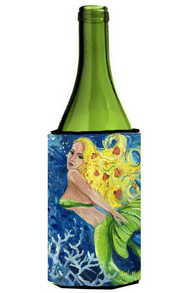 Blonde Mermaid Wine Bottle Beverage Insulator Hugger JMK1179LITERK by Caroline's Treasures
