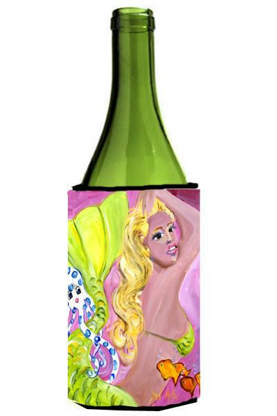 Pink Mermaid Wine Bottle Beverage Insulator Hugger JMK1183LITERK by Caroline&#39;s Treasures