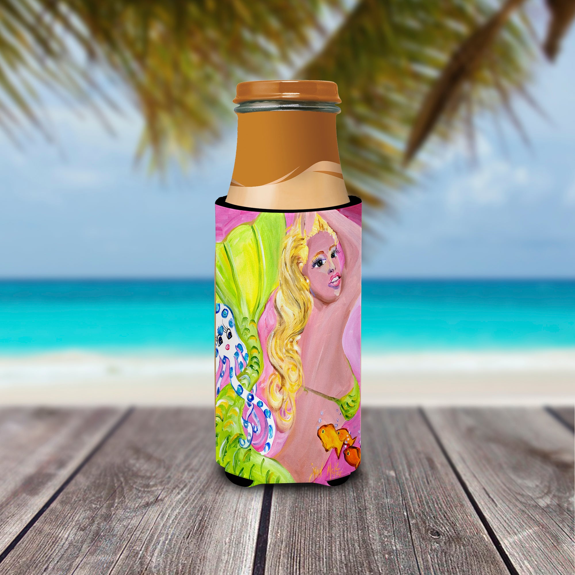 Pink Mermaid Ultra Beverage Insulators for slim cans JMK1183MUK.