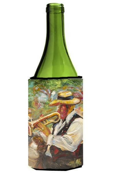 Jazz Trumpet Wine Bottle Beverage Insulator Hugger JMK1185LITERK by Caroline&#39;s Treasures