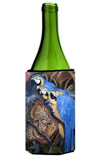 Parrots Wine Bottle Beverage Insulator Hugger JMK1191LITERK by Caroline&#39;s Treasures