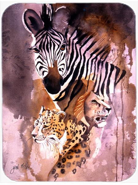 Cheetah, Lion, and Zebra Glass Cutting Board Large JMK1194LCB by Caroline&#39;s Treasures