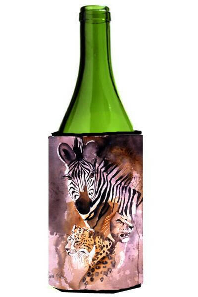 Cheetah, Lion, and Zebra Wine Bottle Beverage Insulator Hugger JMK1194LITERK by Caroline&#39;s Treasures