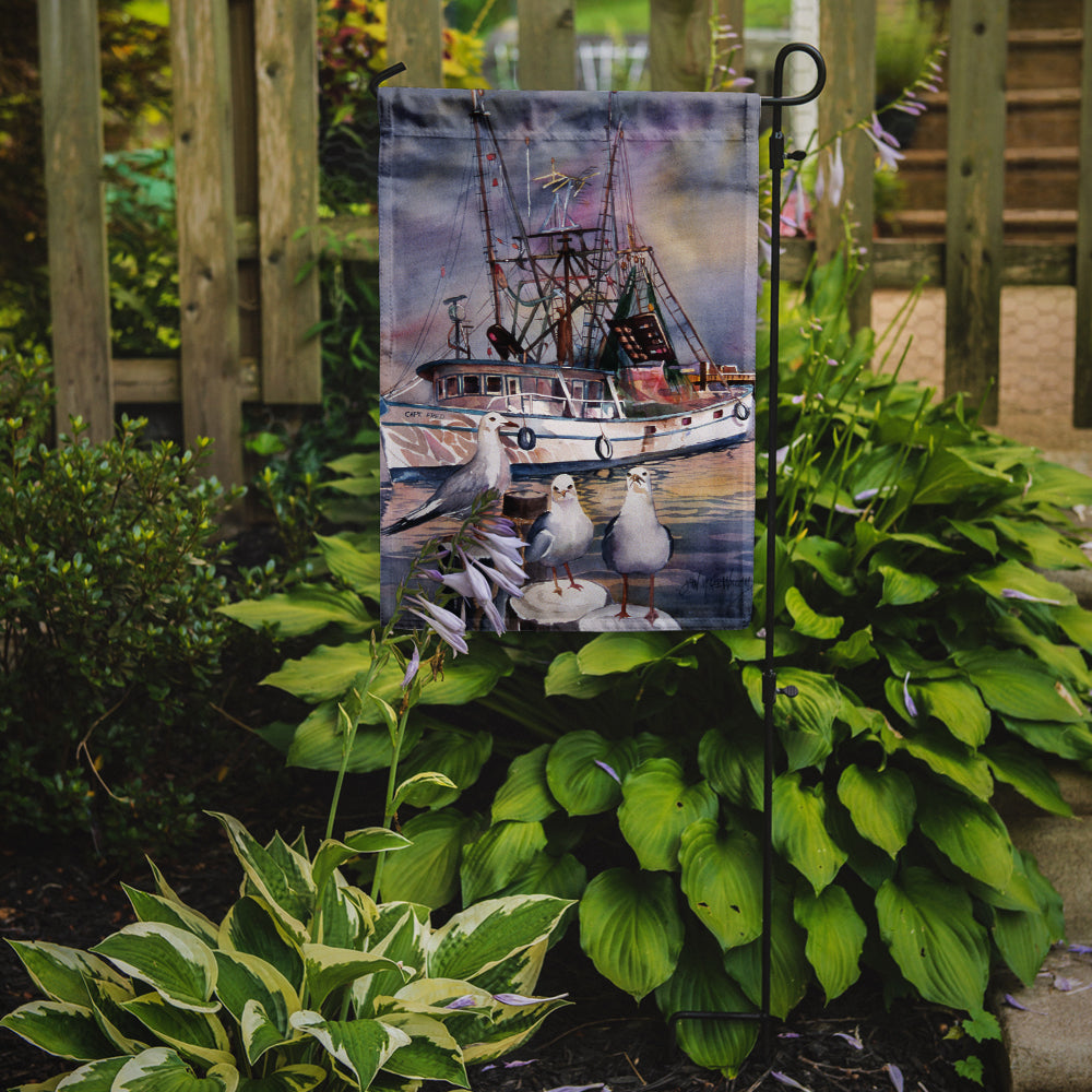 Caroline's Treasures Sea Gulls and shrimp boats Garden Flag - Outdoor Decorative Yard Flag