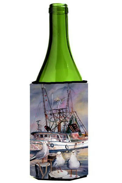 Sea Gulls and shrimp boats Wine Bottle Beverage Insulator Hugger JMK1196LITERK by Caroline&#39;s Treasures