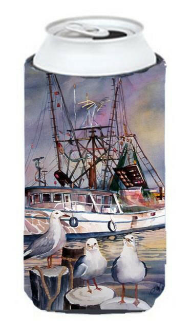 Sea Gulls and shrimp boats Tall Boy Beverage Insulator Hugger JMK1196TBC by Caroline&#39;s Treasures