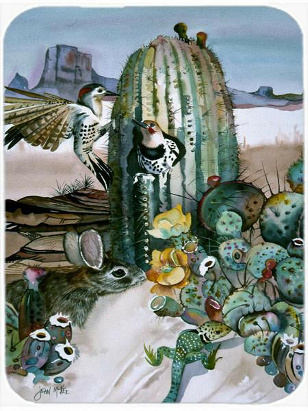 Cactus Flowers Glass Cutting Board Large JMK1205LCB by Caroline&#39;s Treasures