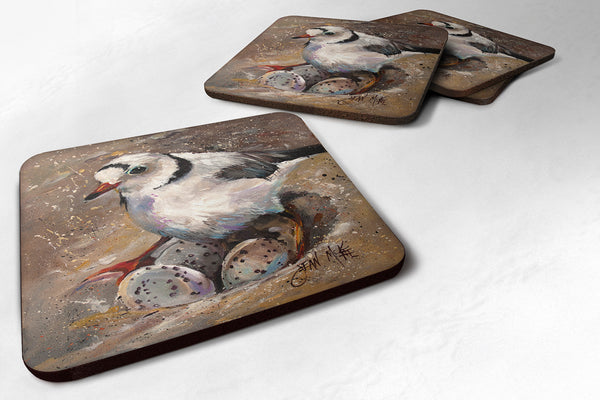 Set of 4 Piping Plover Foam Coasters JMK1215FC - the-store.com