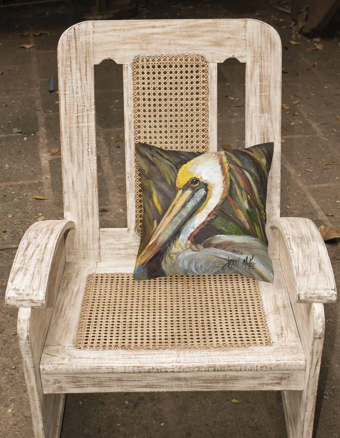 Pelican lookin East Canvas Fabric Decorative Pillow JMK1217PW1414 by Caroline's Treasures
