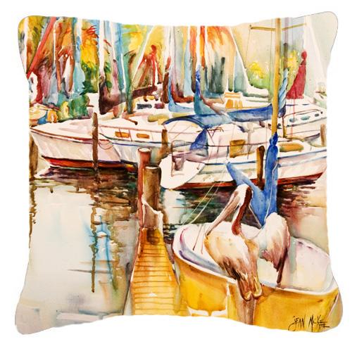 Pelicans and Sailboats Canvas Fabric Decorative Pillow by Caroline&#39;s Treasures