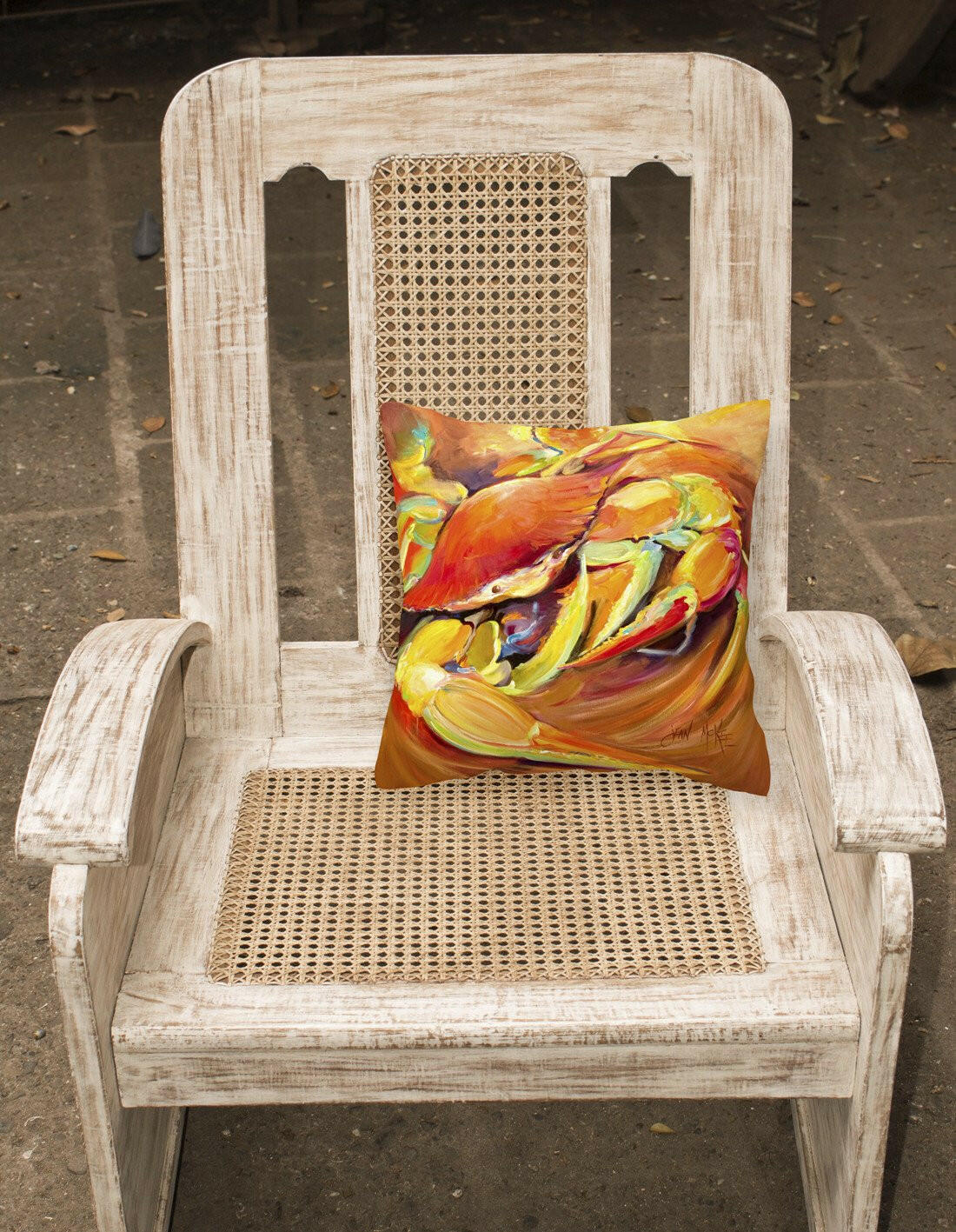 Crab Spice Canvas Fabric Decorative Pillow JMK1250PW1414 by Caroline's Treasures