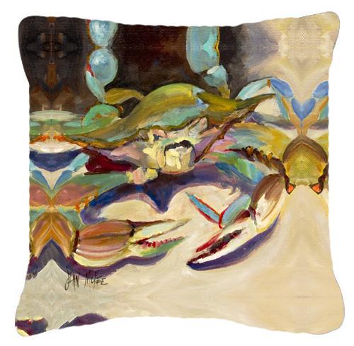 Crab tailfin Crab Canvas Fabric Decorative Pillow by Caroline&#39;s Treasures