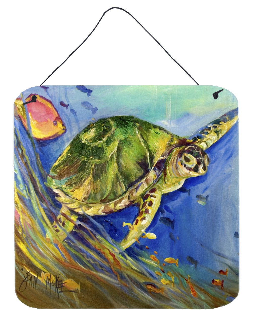 Loggerhead Sea Turtle Wall or Door Hanging Prints JMK1262DS66 by Caroline&#39;s Treasures