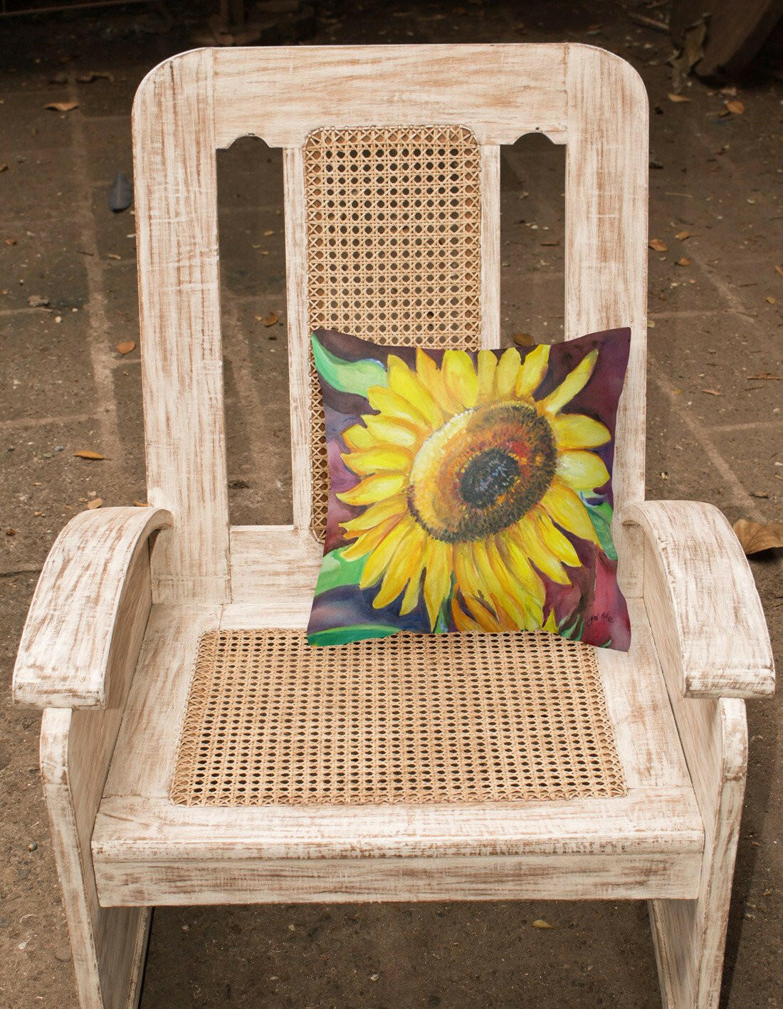 Sunflowers Canvas Fabric Decorative Pillow JMK1268PW1414 by Caroline's Treasures