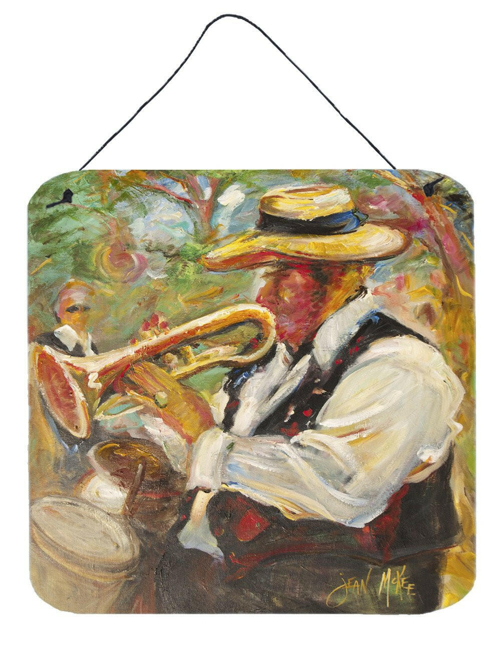Jazz Trumpet Wall or Door Hanging Prints JMK1276DS66 by Caroline&#39;s Treasures