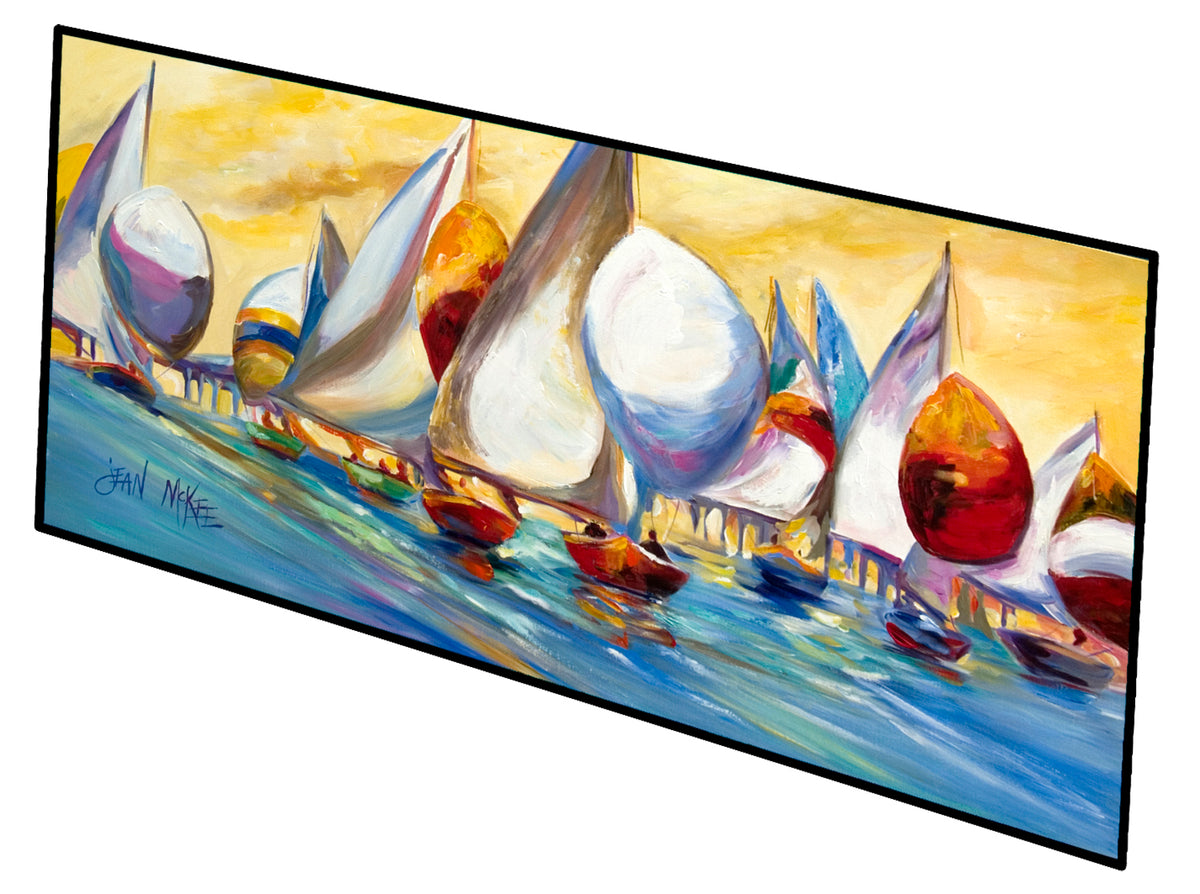 Sailboats from the Causeway Indoor or Outdoor Runner Mat 28x58 JMK1312HRM2858 - the-store.com
