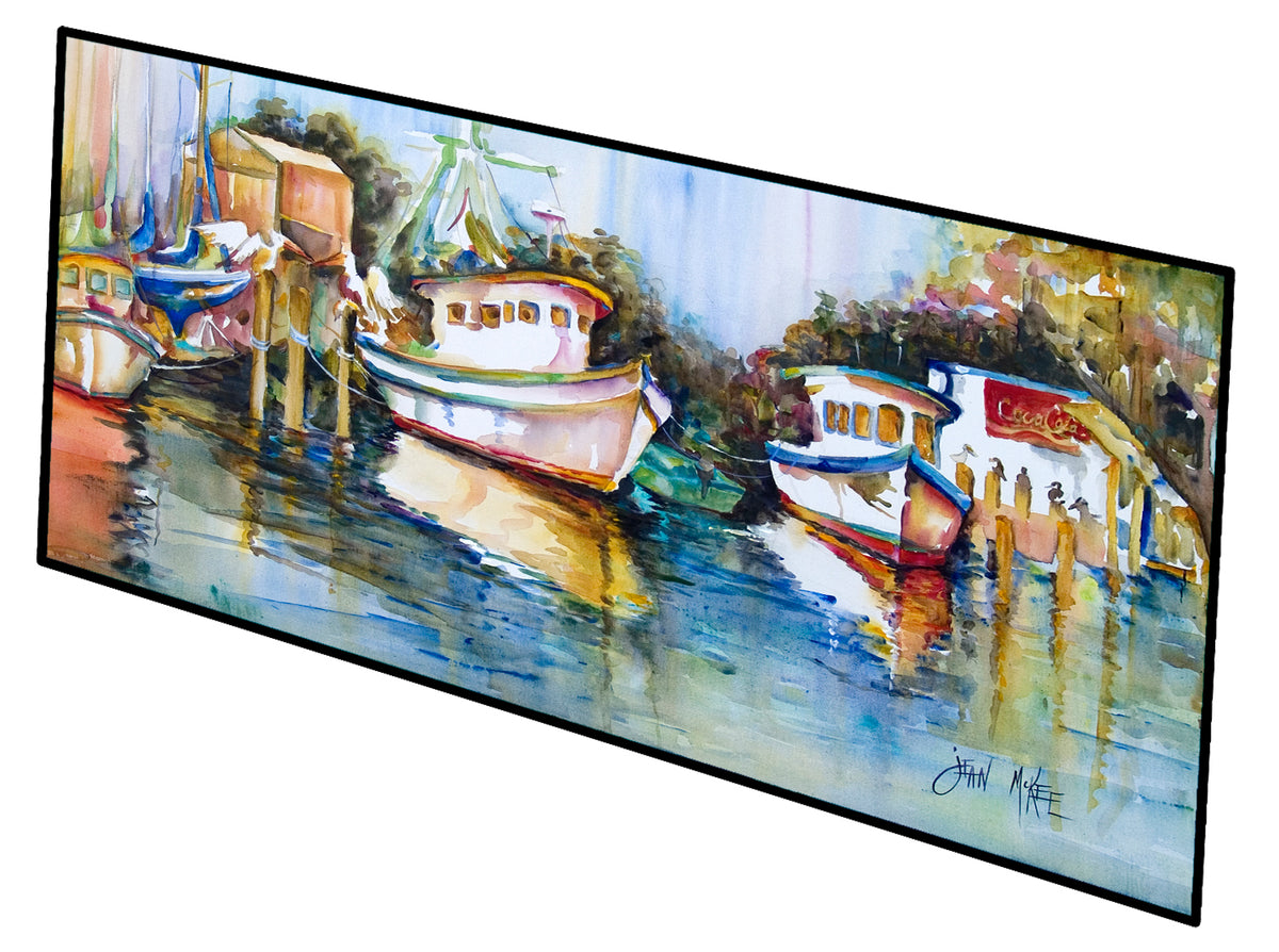 Shrimp Boats at Fly Creek Indoor or Outdoor Runner Mat 28x58 JMK1317HRM2858 - the-store.com