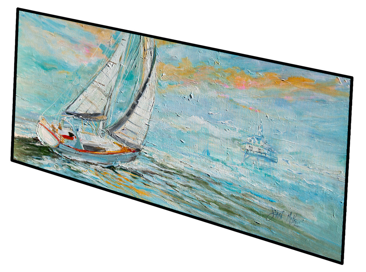 Sailboats Sailing to Middle Bay Indoor or Outdoor Runner Mat 28x58 JMK1324HRM2858 - the-store.com
