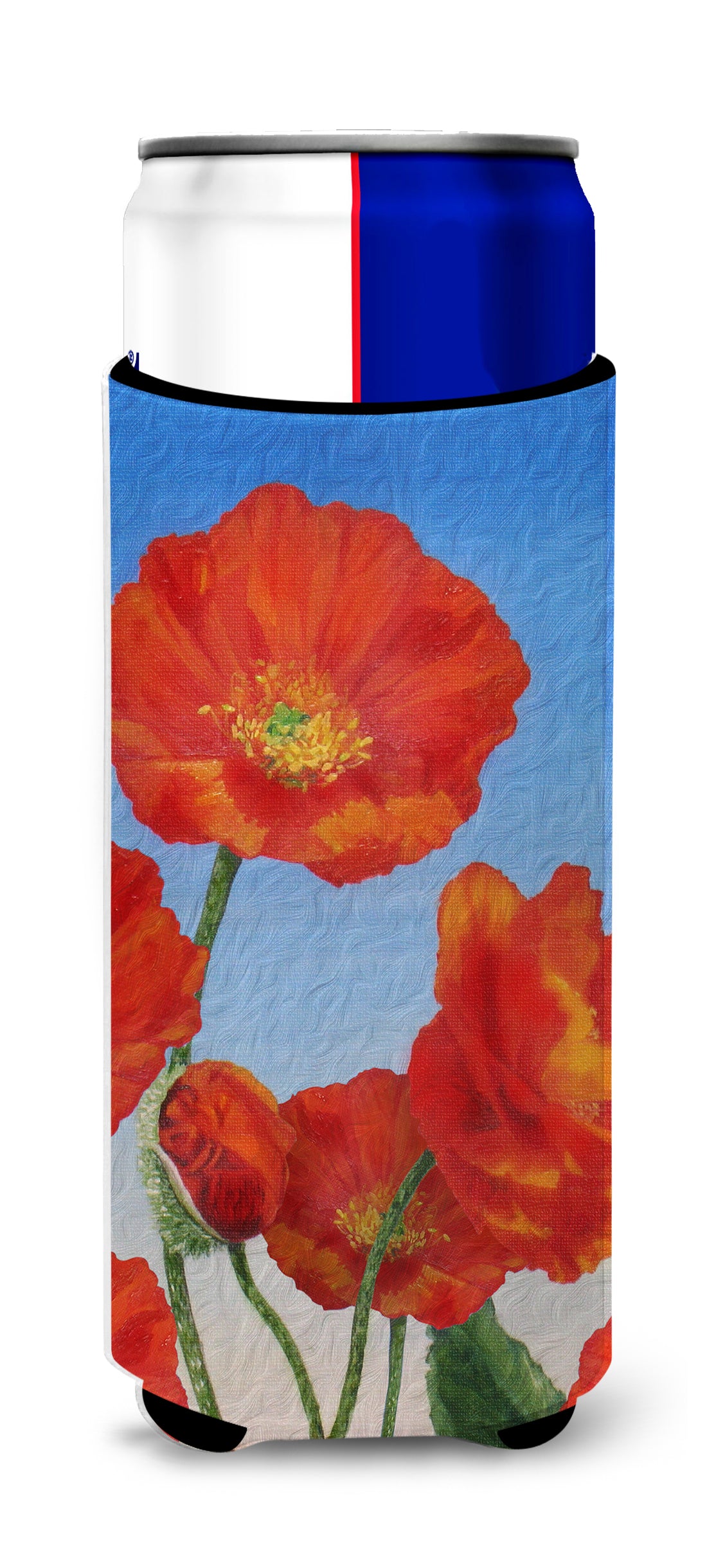 Poppies by Sinead Jones Ultra Beverage Insulators for slim cans JOS0273MUK  the-store.com.
