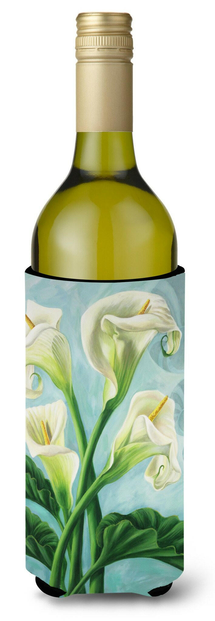 Arum Lilly by Judith Yates Wine Bottle Beverage Insulator Hugger JYJ0070LITERK by Caroline&#39;s Treasures