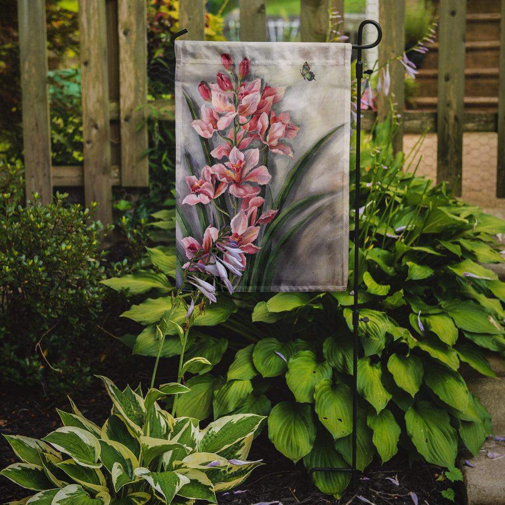 Caroline's Treasures Orchids by Judith Yates Garden Flag – Decorative Outdoor Yard Flag JYJ0071GF