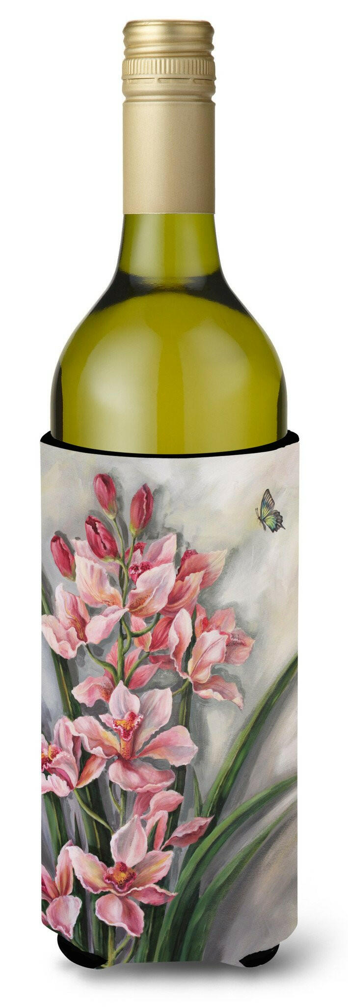 Orchids by Judith Yates Wine Bottle Beverage Insulator Hugger JYJ0071LITERK by Caroline&#39;s Treasures