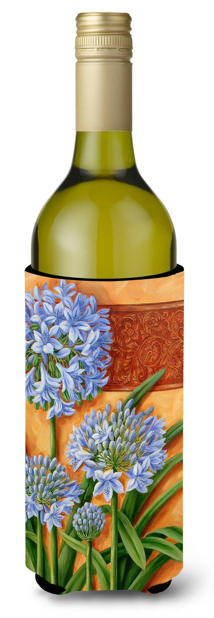 Agapanthus by Judith Yates Wine Bottle Beverage Insulator Hugger JYJ0072LITERK by Caroline&#39;s Treasures