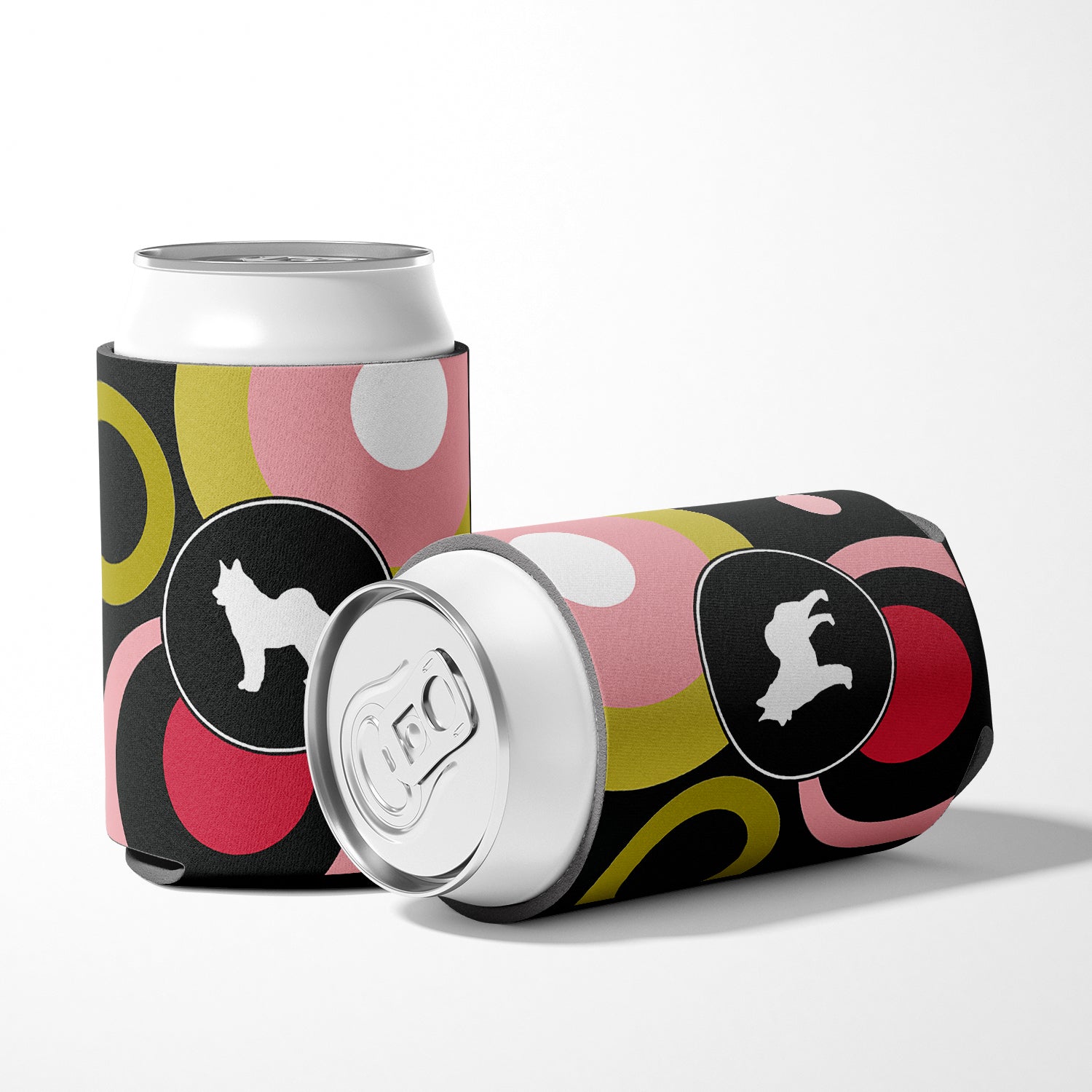Norwegian Elkhound Can or Bottle Beverage Insulator Hugger.