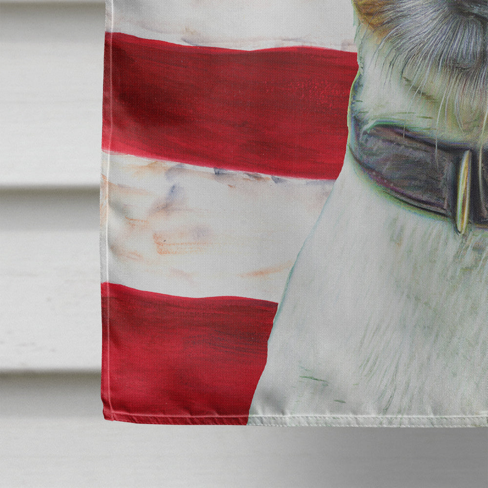 USA American Flag with Jack Russell Terrier Flag Canvas House Size KJ1155CHF