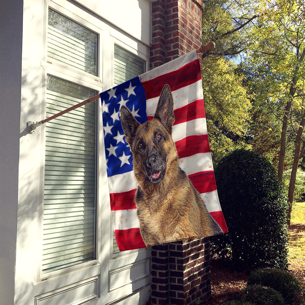 USA American Flag with German Shepherd Flag Canvas House Size KJ1159CHF