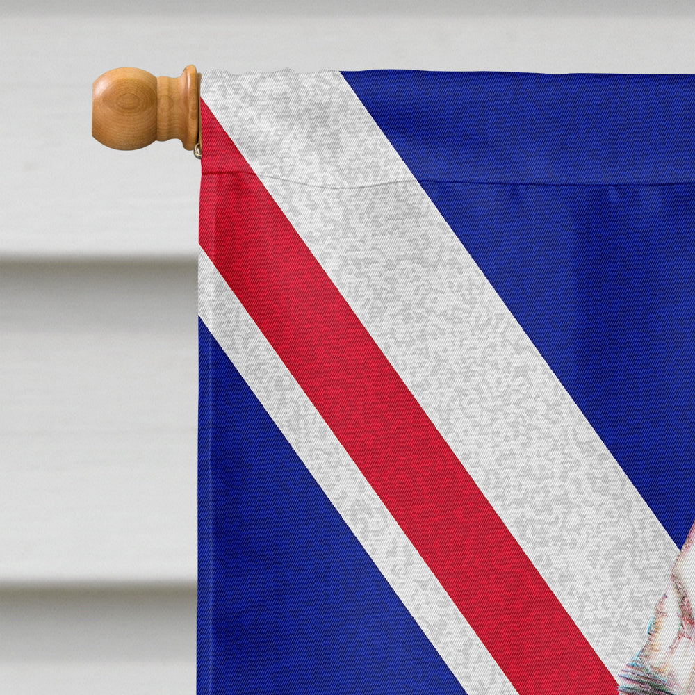 Alaskan Malamute with English Union Jack British Flag Flag Canvas House Size KJ1161CHF