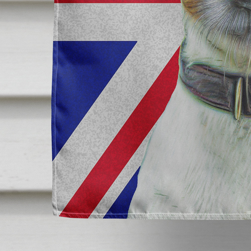 Jack Russell Terrier with English Union Jack British Flag Flag Canvas House Size KJ1162CHF