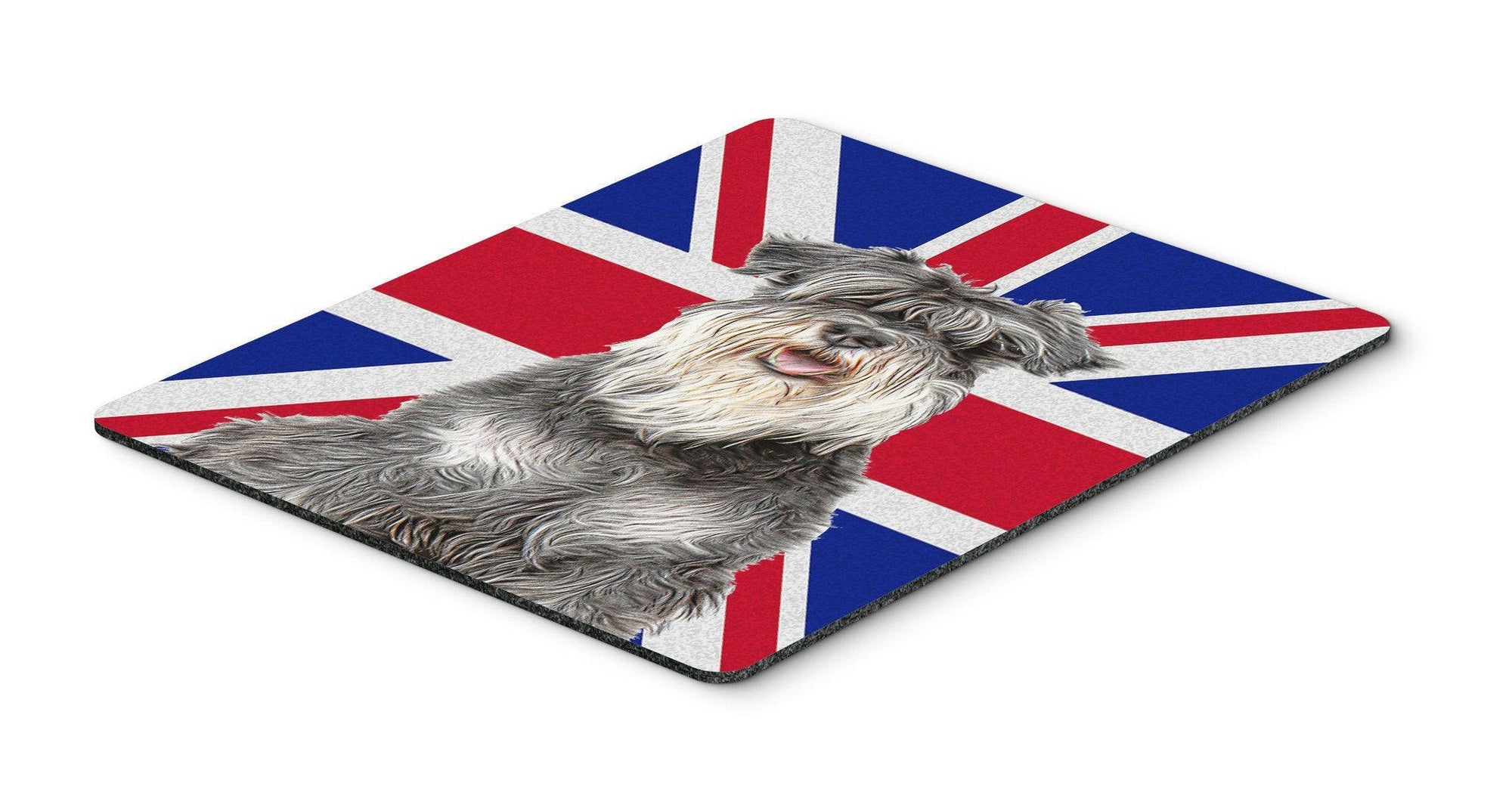 Schnauzer with English Union Jack British Flag Mouse Pad, Hot Pad or Trivet KJ1164MP by Caroline's Treasures