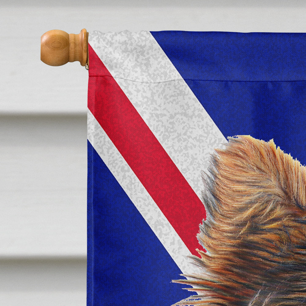 Yorkie Puppy / Yorkshire Terrier with English Union Jack British Flag Flag Canvas House Size KJ1167CHF