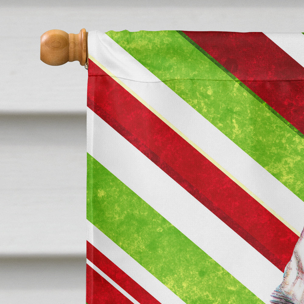 Candy Cane Holiday Christmas Alaskan Malamute Flag Canvas House Size KJ1168CHF