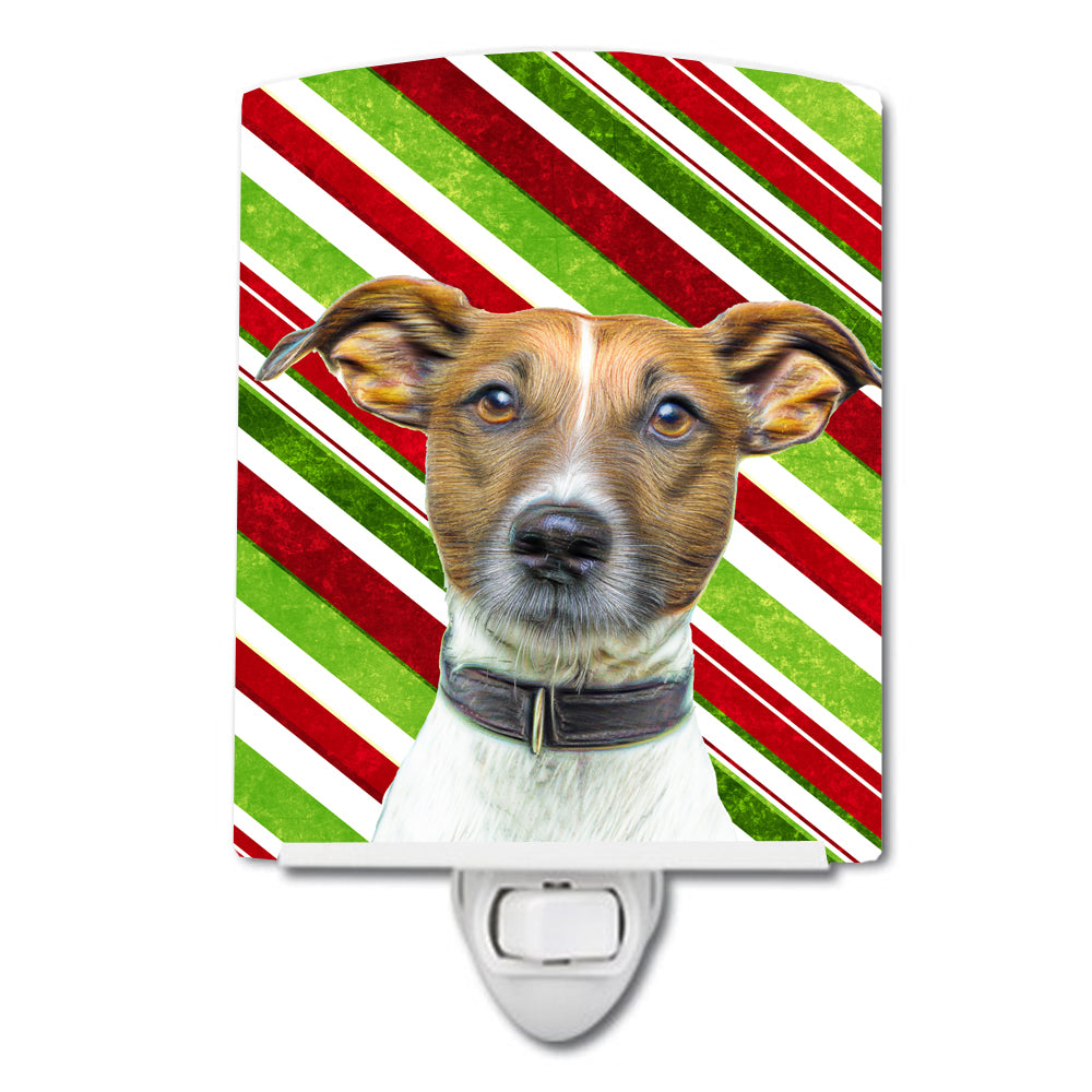 Candy Cane Holiday Christmas Jack Russell Terrier Ceramic Night Light KJ1169CNL - the-store.com