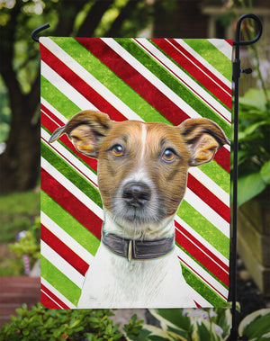 Candy Cane Holiday Christmas Jack Russell Terrier Flag Garden Size KJ1169GF