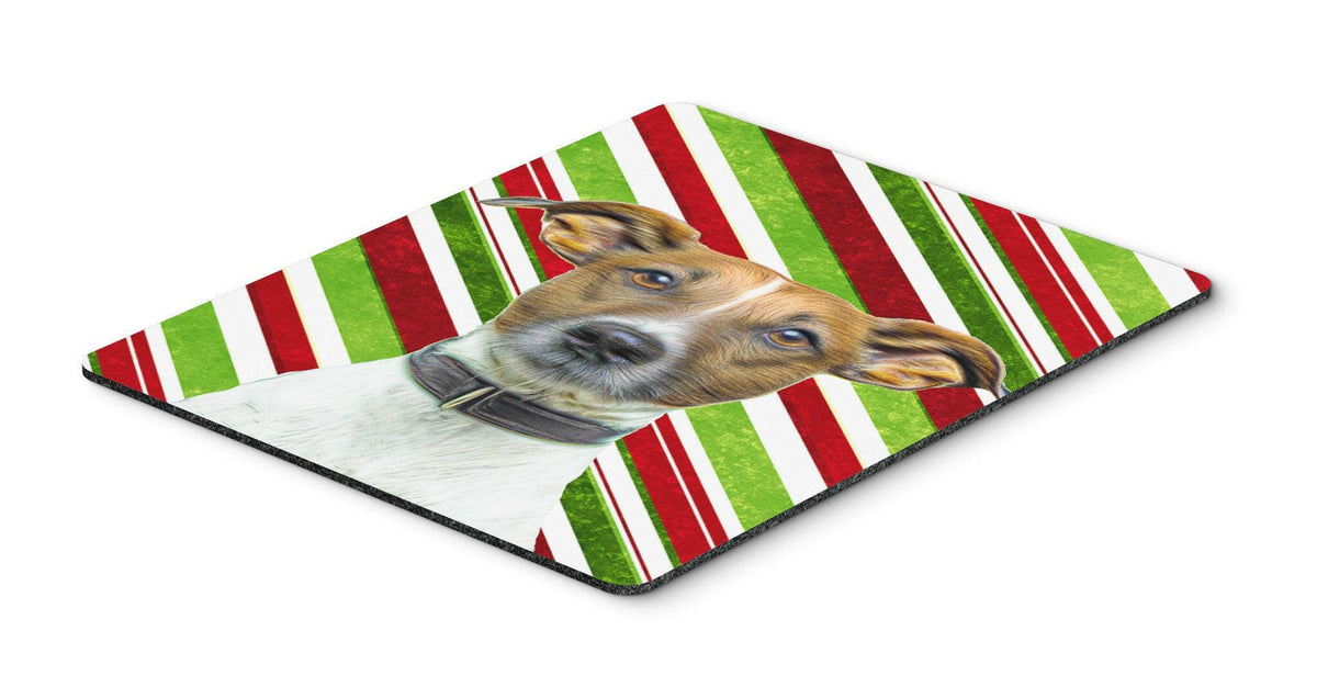 Candy Cane Holiday Christmas Jack Russell Terrier Mouse Pad, Hot Pad or Trivet KJ1169MP by Caroline&#39;s Treasures