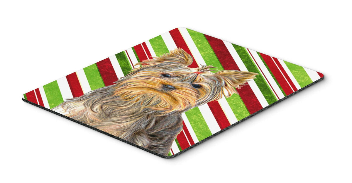 Candy Cane Holiday Christmas Yorkie / Yorkshire Terrier Mouse Pad, Hot Pad or Trivet KJ1170MP by Caroline&#39;s Treasures