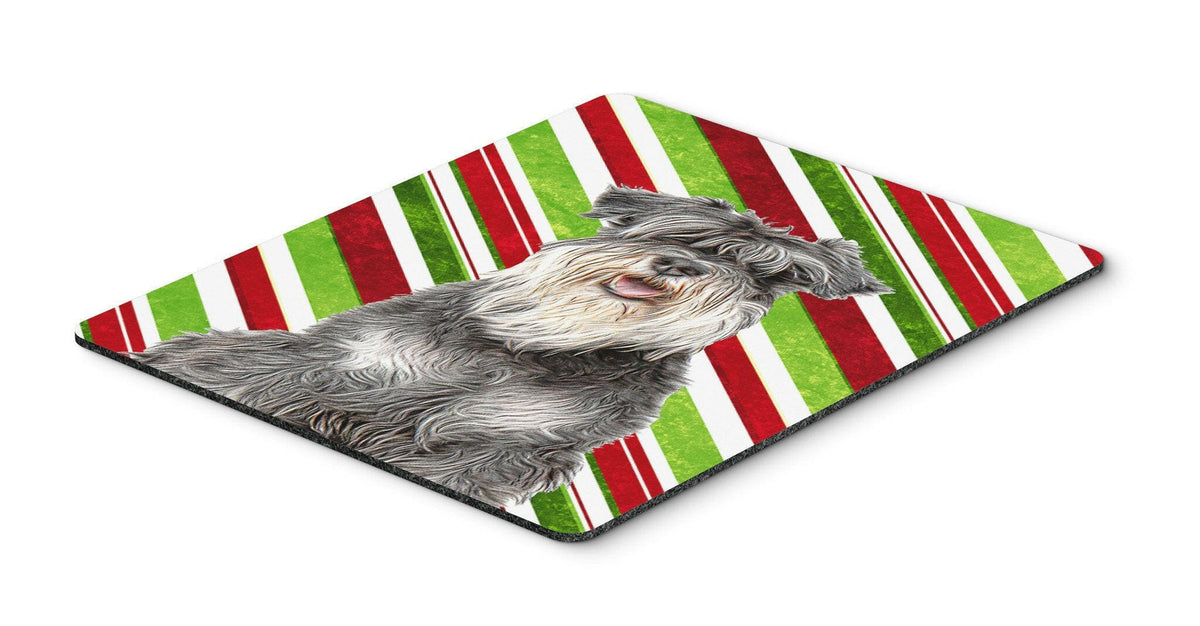 Candy Cane Holiday Christmas Schnauzer Mouse Pad, Hot Pad or Trivet KJ1171MP by Caroline&#39;s Treasures