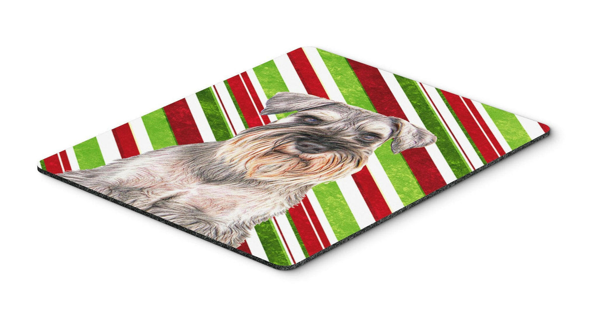Candy Cane Holiday Christmas Schnauzer Mouse Pad, Hot Pad or Trivet KJ1172MP by Caroline&#39;s Treasures