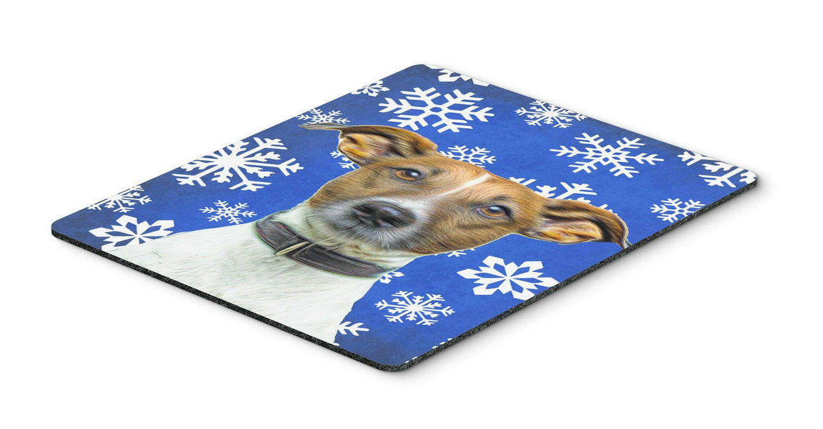Winter Snowflakes Holiday Jack Russell Terrier Mouse Pad, Hot Pad or Trivet KJ1176MP by Caroline&#39;s Treasures