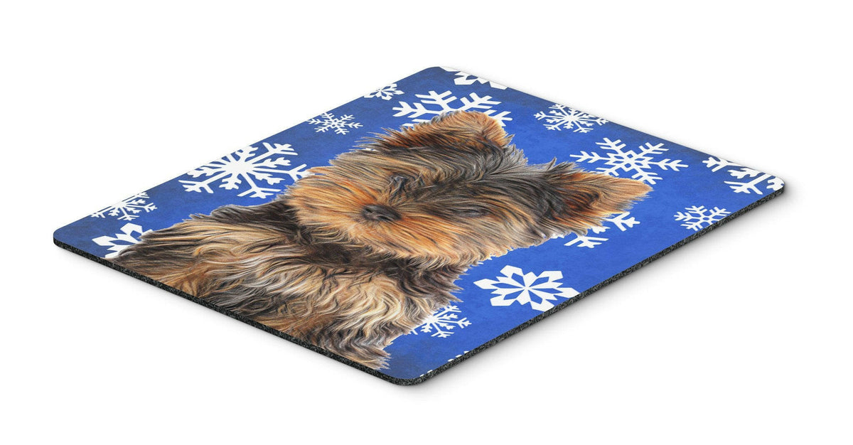 Winter Snowflakes Holiday Yorkie Puppy / Yorkshire Terrier Mouse Pad, Hot Pad or Trivet KJ1181MP by Caroline&#39;s Treasures