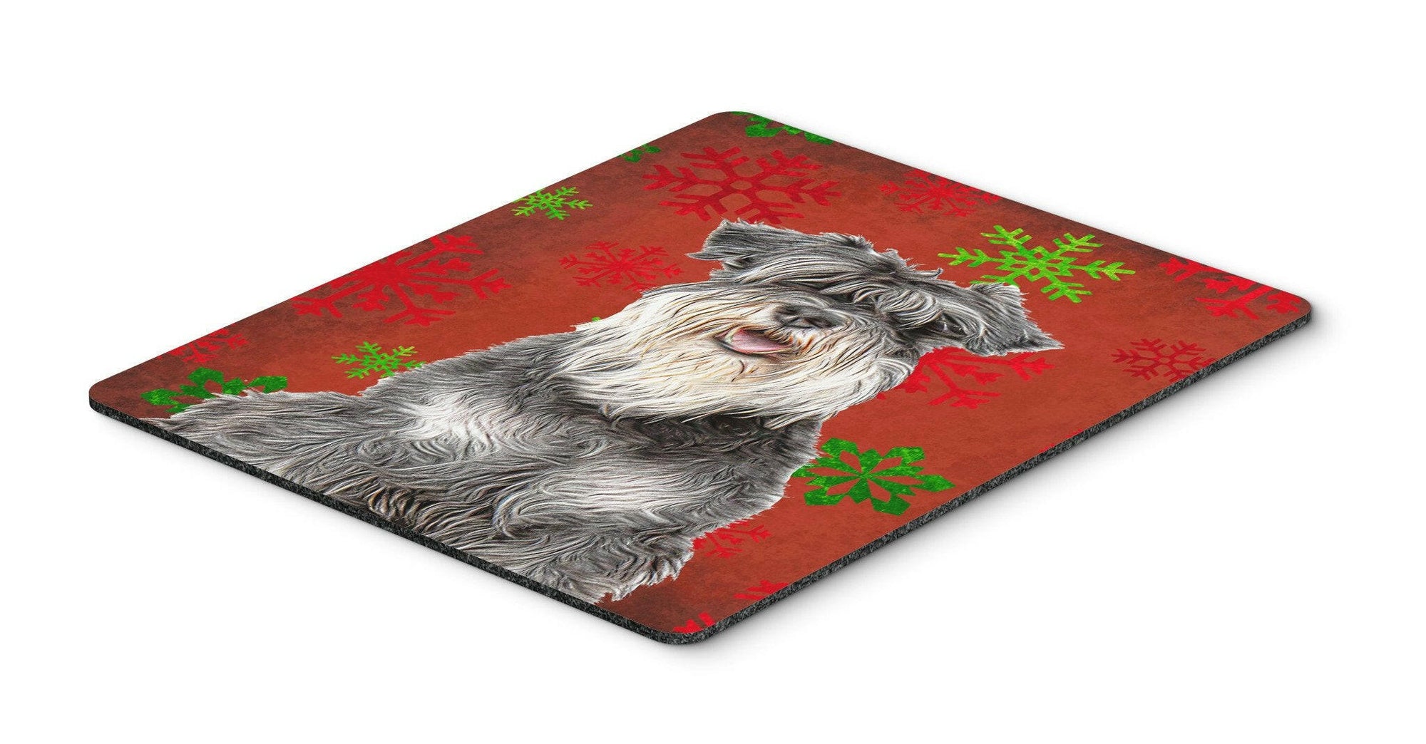 Red Snowflakes Holiday Christmas  Schnauzer Mouse Pad, Hot Pad or Trivet KJ1185MP by Caroline's Treasures
