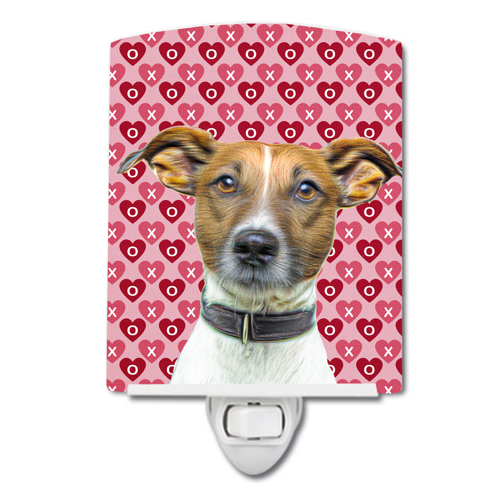 Hearts Love and Valentine&#39;s Day Jack Russell Terrier Ceramic Night Light KJ1190CNL - the-store.com