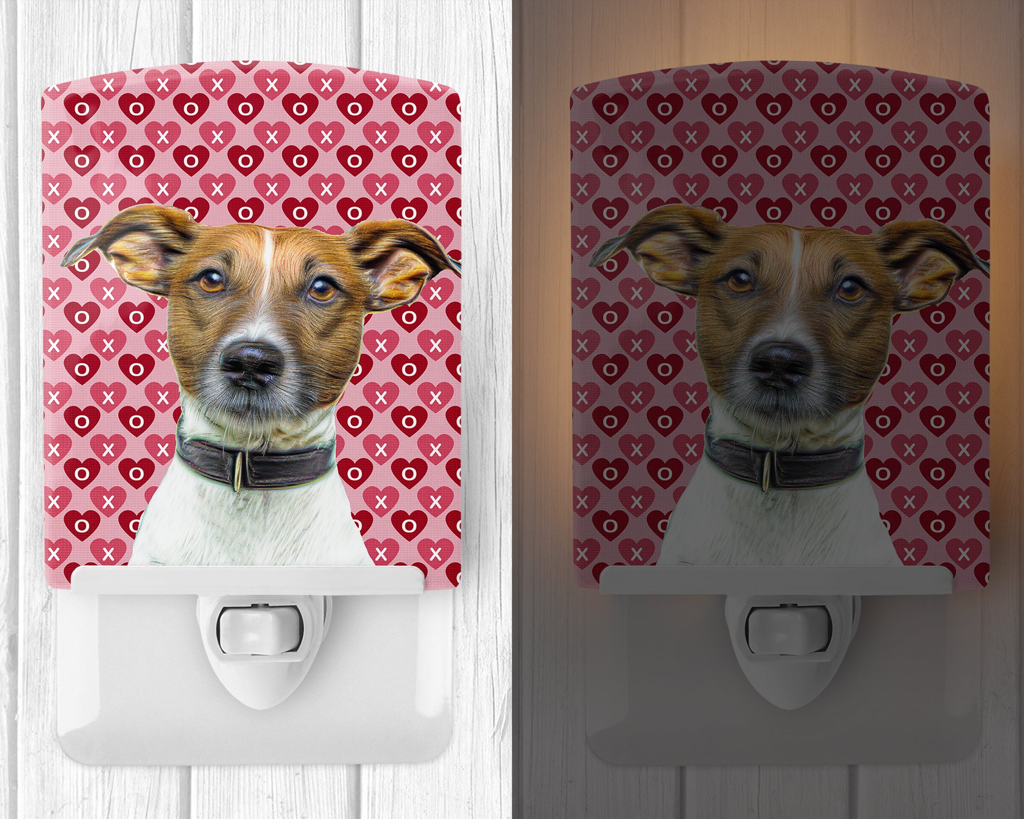 Hearts Love and Valentine's Day Jack Russell Terrier Ceramic Night Light KJ1190CNL - the-store.com