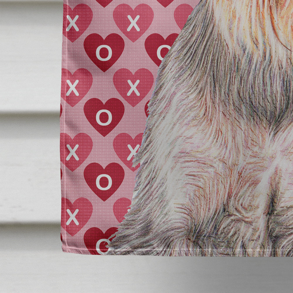 Hearts Love and Valentine's Day Schnauzer Flag Canvas House Size KJ1193CHF  the-store.com.