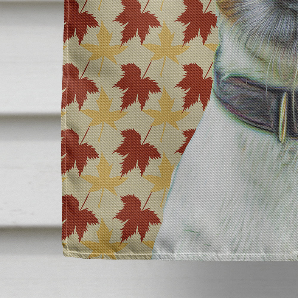 Fall Leaves Jack Russell Terrier Flag Canvas House Size KJ1204CHF