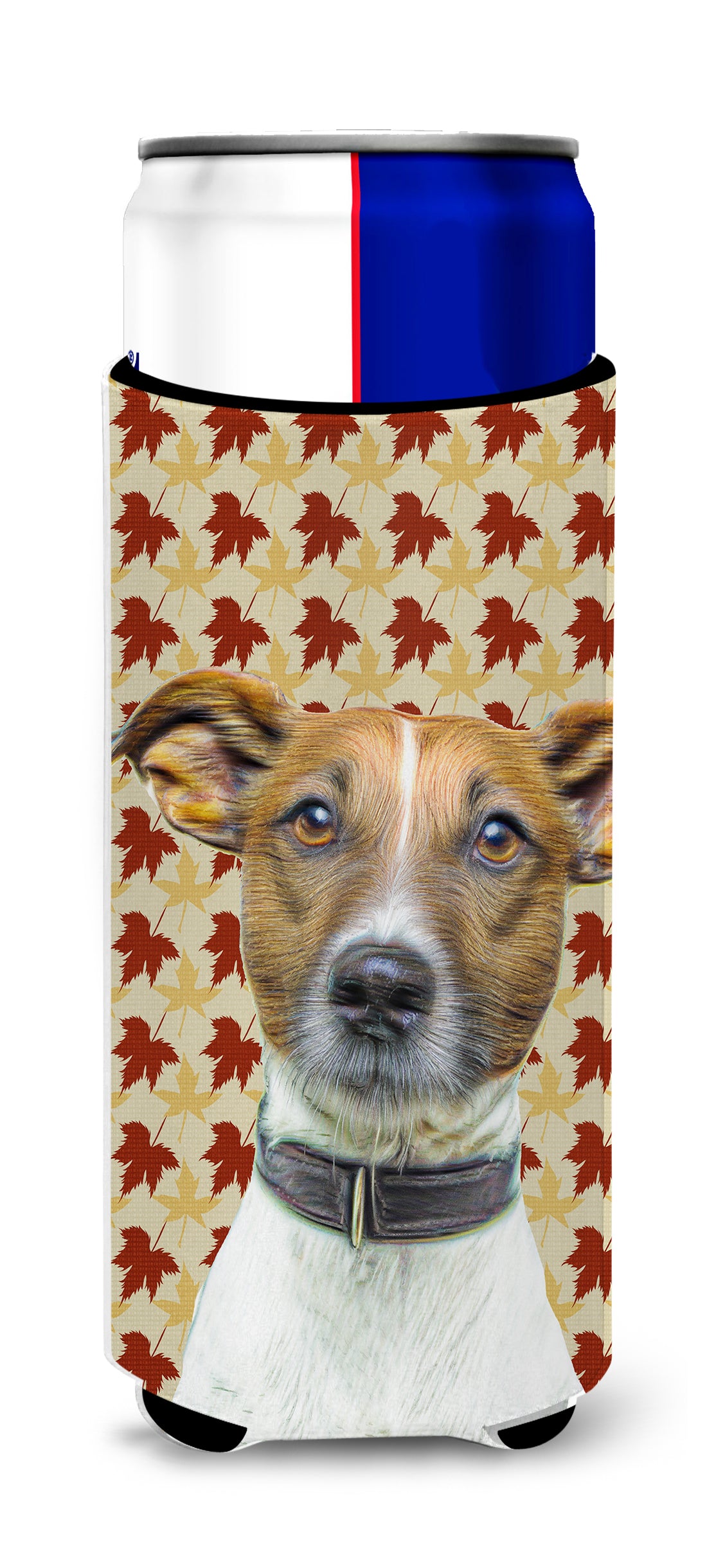 Fall Leaves Jack Russell Terrier Ultra Beverage Insulators for slim cans KJ1204MUK